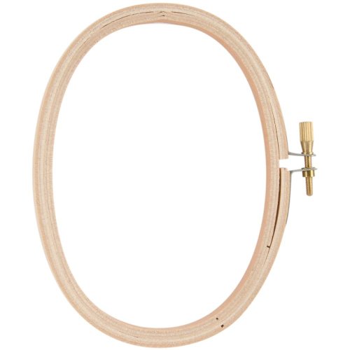 (image for) Darice Wood Hoop 3" x 5" Oval